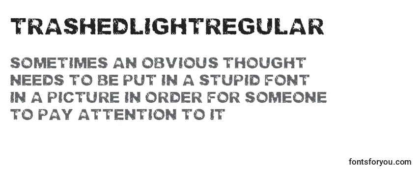 Обзор шрифта TrashedlightRegular
