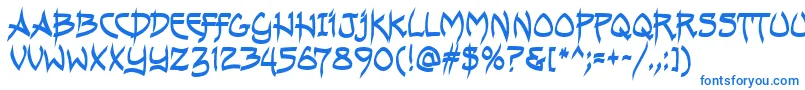 Шрифт AndreasPenMfBold – синие шрифты на белом фоне