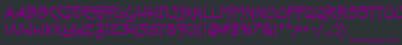 AndreasPenMfBold Font – Purple Fonts on Black Background