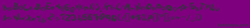 フォントCirclinecrazyjumpedBold – 紫の背景に黒い文字