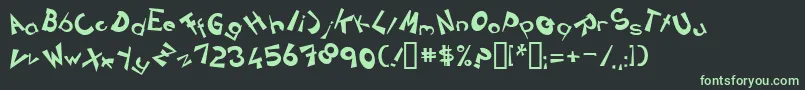 Шрифт CirclinecrazyjumpedBold – зелёные шрифты на чёрном фоне