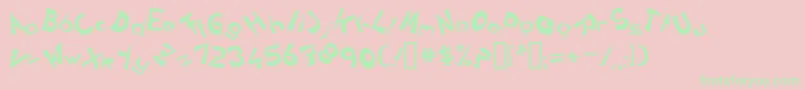 fuente CirclinecrazyjumpedBold – Fuentes Verdes Sobre Fondo Rosa