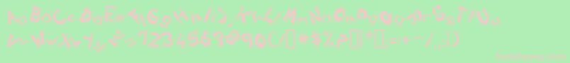 CirclinecrazyjumpedBold Font – Pink Fonts on Green Background