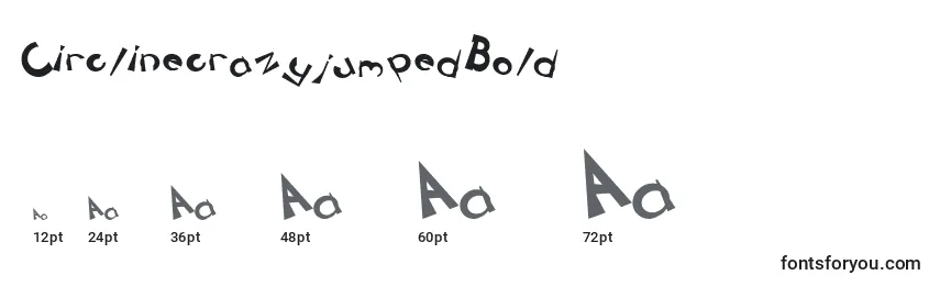 CirclinecrazyjumpedBold Font Sizes