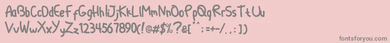 フォントDliyaRegular – ピンクの背景に灰色の文字