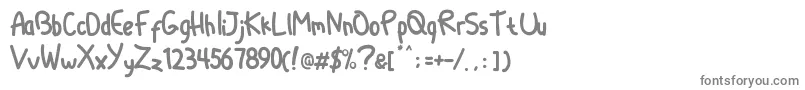 フォントDliyaRegular – 白い背景に灰色の文字