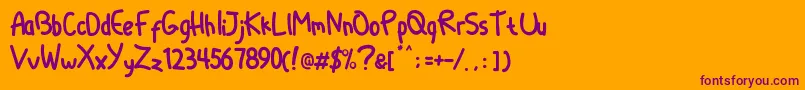 DliyaRegular Font – Purple Fonts on Orange Background