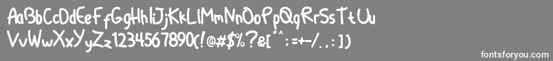 フォントDliyaRegular – 灰色の背景に白い文字