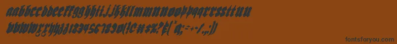 Biergartenci Font – Black Fonts on Brown Background