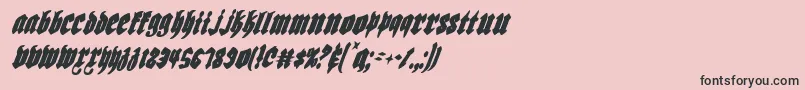 Biergartenci-fontti – mustat fontit vaaleanpunaisella taustalla