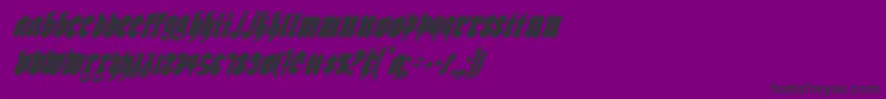 フォントBiergartenci – 紫の背景に黒い文字