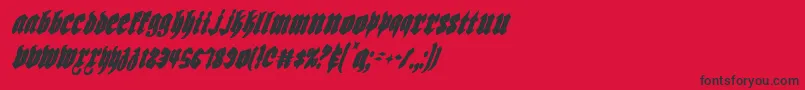 Biergartenci Font – Black Fonts on Red Background