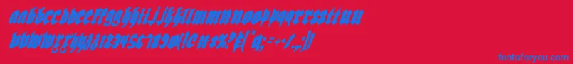 Biergartenci Font – Blue Fonts on Red Background