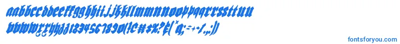 Шрифт Biergartenci – синие шрифты
