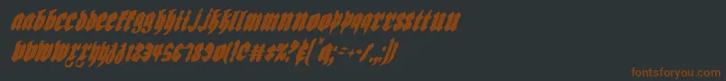 Biergartenci-fontti – ruskeat fontit mustalla taustalla