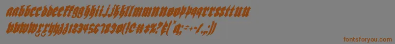 Шрифт Biergartenci – коричневые шрифты на сером фоне
