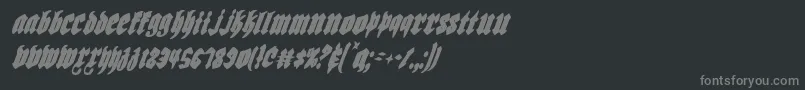 Biergartenci Font – Gray Fonts on Black Background