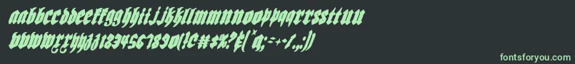 Biergartenci Font – Green Fonts on Black Background