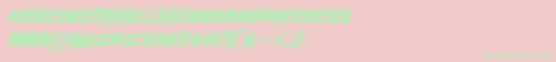 Biergartenci Font – Green Fonts on Pink Background
