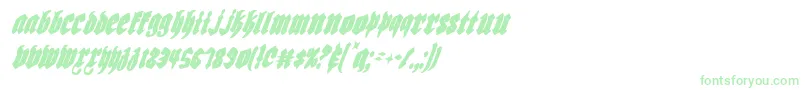 Biergartenci-fontti – vihreät fontit valkoisella taustalla