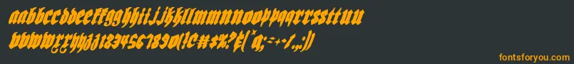 Biergartenci Font – Orange Fonts on Black Background