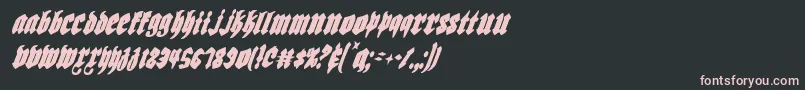 Biergartenci Font – Pink Fonts on Black Background