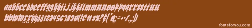 Biergartenci Font – Pink Fonts on Brown Background