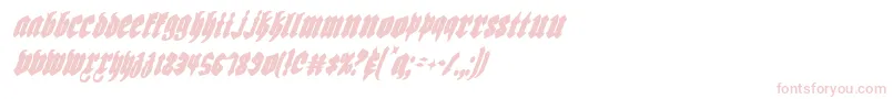 Biergartenci-fontti – vaaleanpunaiset fontit valkoisella taustalla