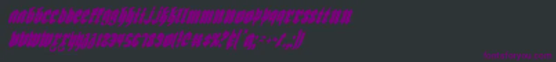Шрифт Biergartenci – фиолетовые шрифты на чёрном фоне
