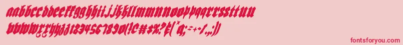 Шрифт Biergartenci – красные шрифты на розовом фоне