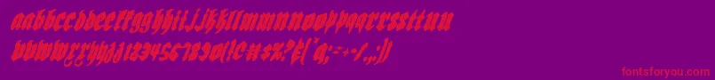 Biergartenci Font – Red Fonts on Purple Background