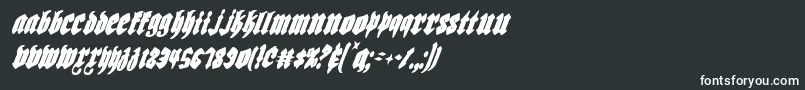 Шрифт Biergartenci – белые шрифты на чёрном фоне