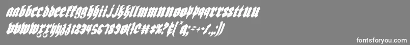 Biergartenci Font – White Fonts on Gray Background