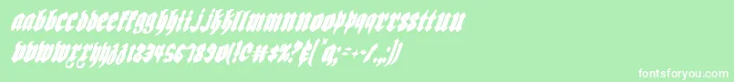 Biergartenci Font – White Fonts on Green Background