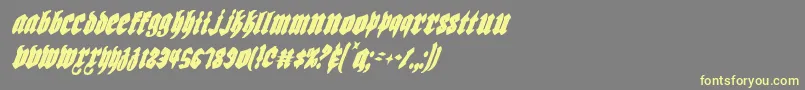 Biergartenci Font – Yellow Fonts on Gray Background