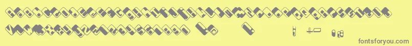 Fonte Wdrop07 – fontes cinzas em um fundo amarelo
