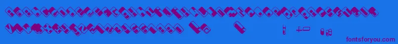 Wdrop07-Schriftart – Violette Schriften auf blauem Hintergrund