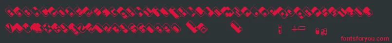 Wdrop07-Schriftart – Rote Schriften auf schwarzem Hintergrund