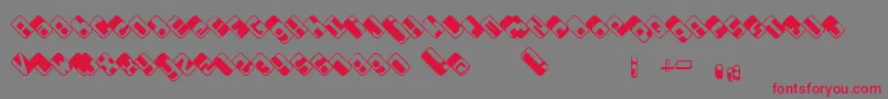 Wdrop07 Font – Red Fonts on Gray Background