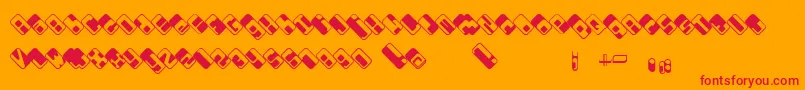Wdrop07 Font – Red Fonts on Orange Background