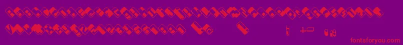 Wdrop07-Schriftart – Rote Schriften auf violettem Hintergrund