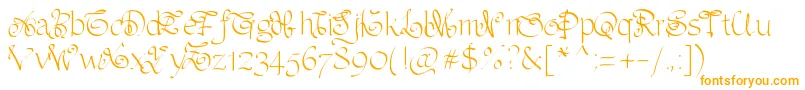 Pwornaments-Schriftart – Orangefarbene Schriften