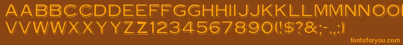 Vinylcaps Font – Orange Fonts on Brown Background