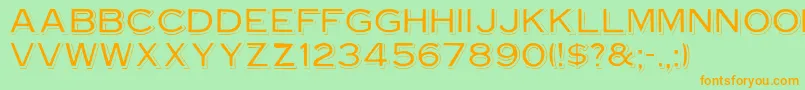 Vinylcaps Font – Orange Fonts on Green Background