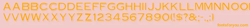 Vinylcaps Font – Orange Fonts on Pink Background