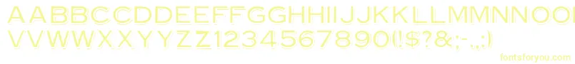 Vinylcaps Font – Yellow Fonts on White Background