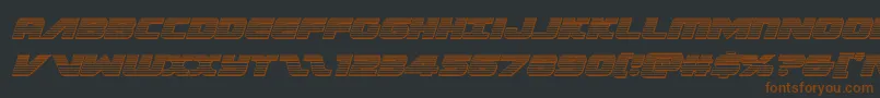 Шрифт Federalescortchromeital – коричневые шрифты на чёрном фоне