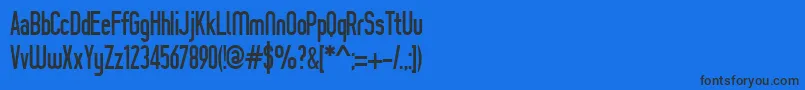Шрифт Prozak ffy – чёрные шрифты на синем фоне