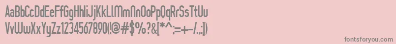 フォントProzak ffy – ピンクの背景に灰色の文字