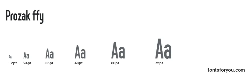 Prozak ffy Font Sizes